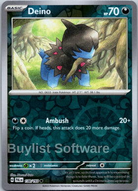 Deino [138/193] [Paldea Evolved] Reverse Holofoil