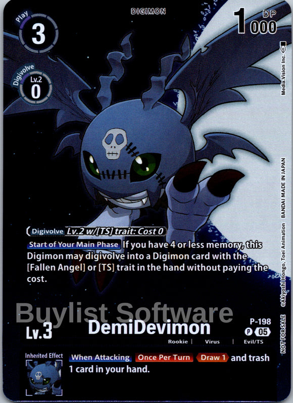 DemiDevimon (Digimon Story: Time Stranger Promo Pack) [P-198] [Digimon Promotion Cards] Foil