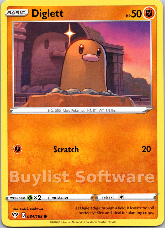 Diglett [084/189] [Darkness Ablaze] Reverse Holofoil
