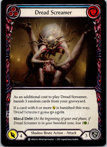 Dread Screamer (Blue) [MON143] [Monarch] Unlimited Edition Rainbow Foil