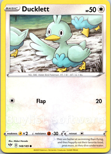 Ducklett [148/189] [Darkness Ablaze] Reverse Holofoil