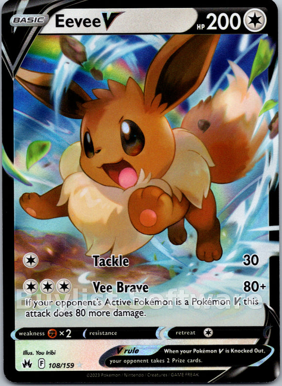Eevee V (108/159) [Sword & Shield: Crown Zenith]