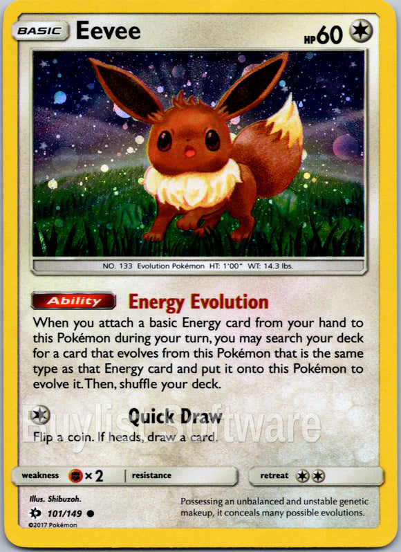 Eevee (Cosmos Holo) [101/149] [Sun & Moon Base Set] Holofoil