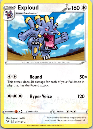 Exploud [137/185] [SWSH04: Vivid Voltage]
