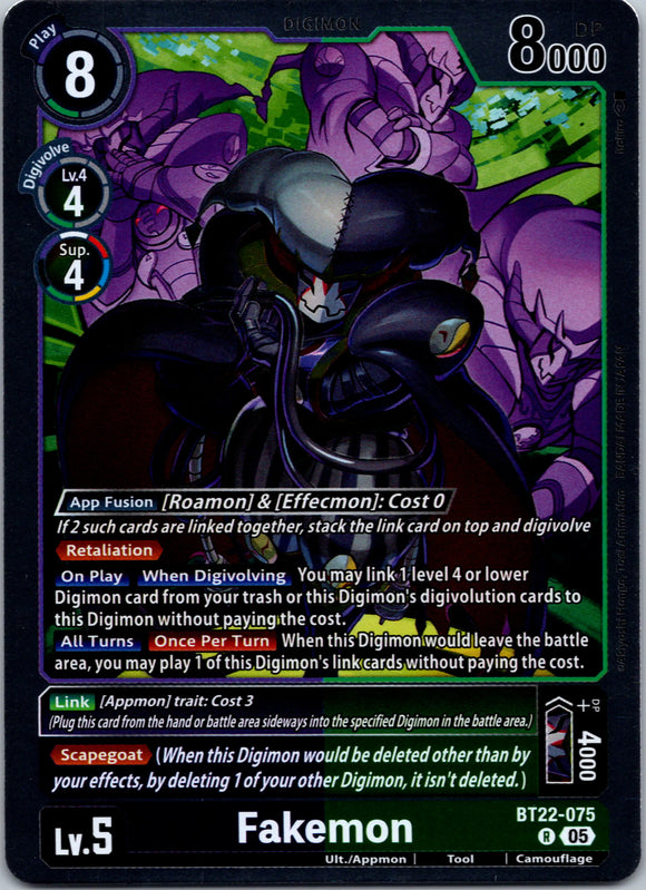 Fakemon [BT22-075 R] [Cyber Eden] Foil