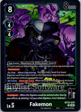 Fakemon [BT22-075 R] [Cyber Eden] Foil