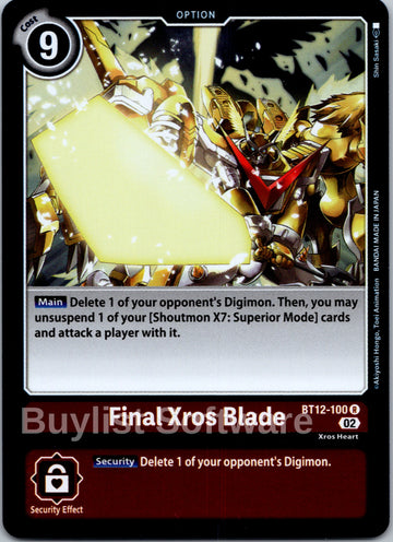 Final Xros Blade [BT12-100] [Across Time] Foil