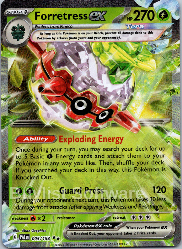 Forretress ex [002/091] - (Paldean Fates) Holofoil