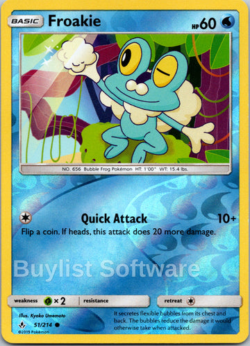 Froakie [51/214] [Unbroken Bonds] Reverse Holofoil