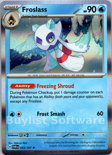 Froslass [053/167] - (Twilight Masquerade) Holofoil