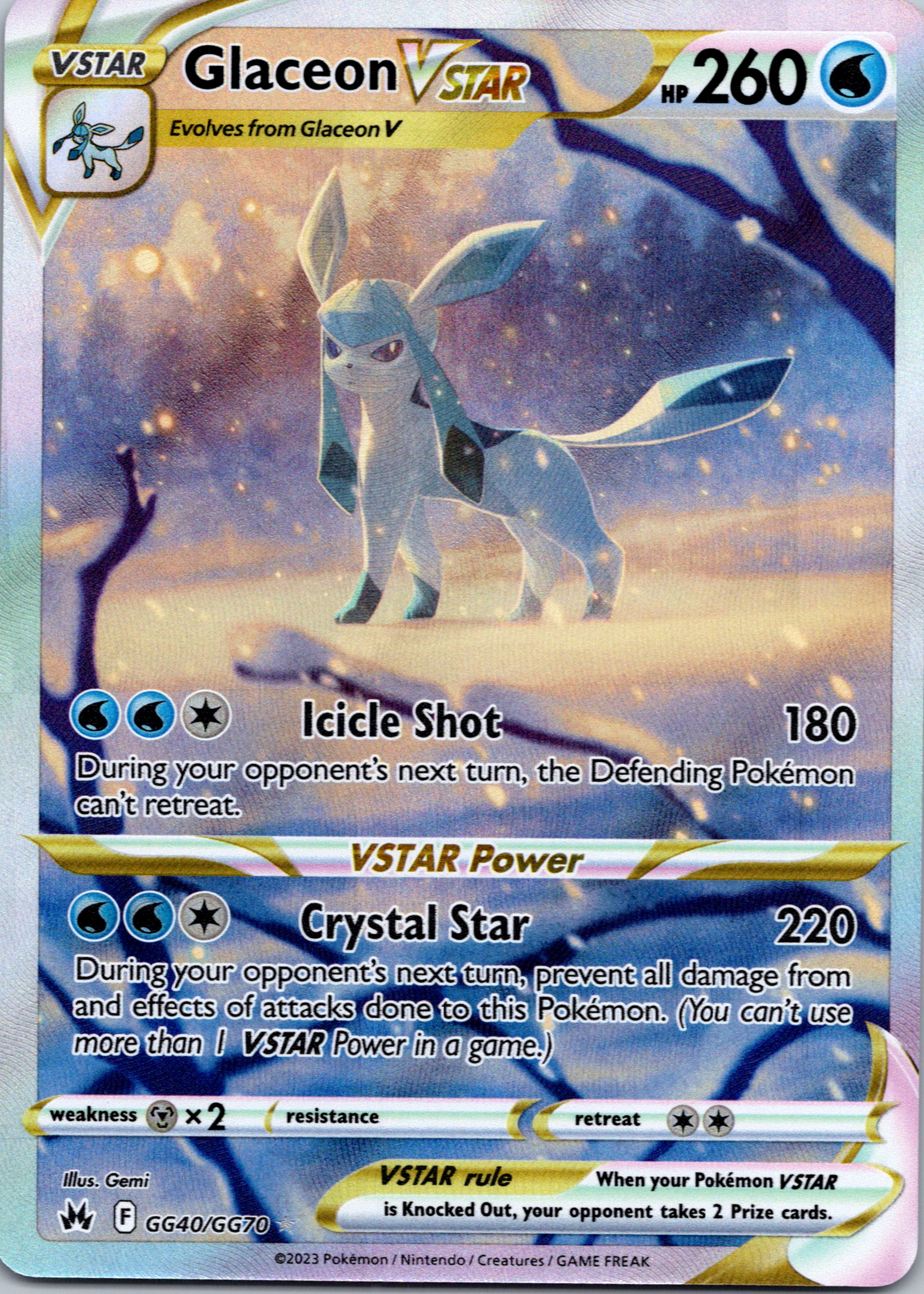 Glaceon VSTAR (GG40/GG70) [Sword & Shield: Crown Zenith]