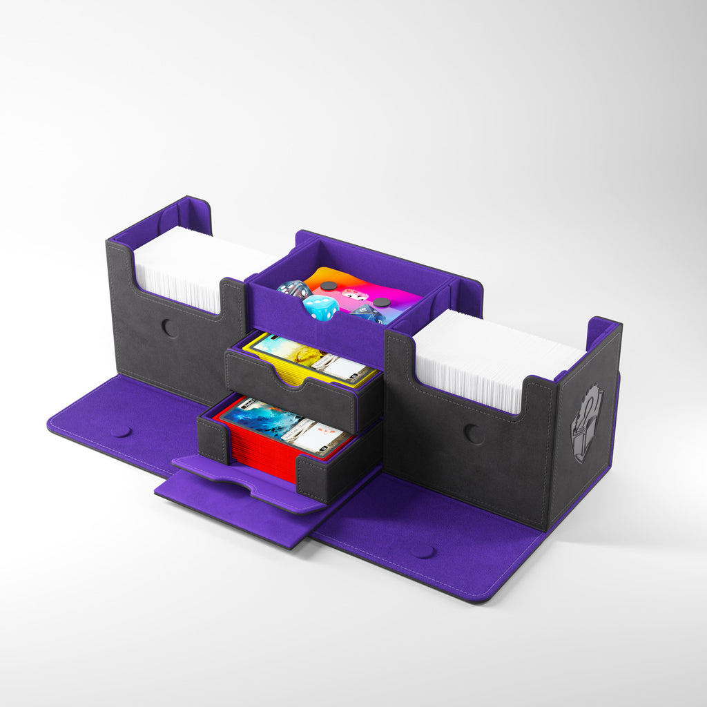 The Academic 266+ XL Convertible Black/Purple Deck Box (266ct)