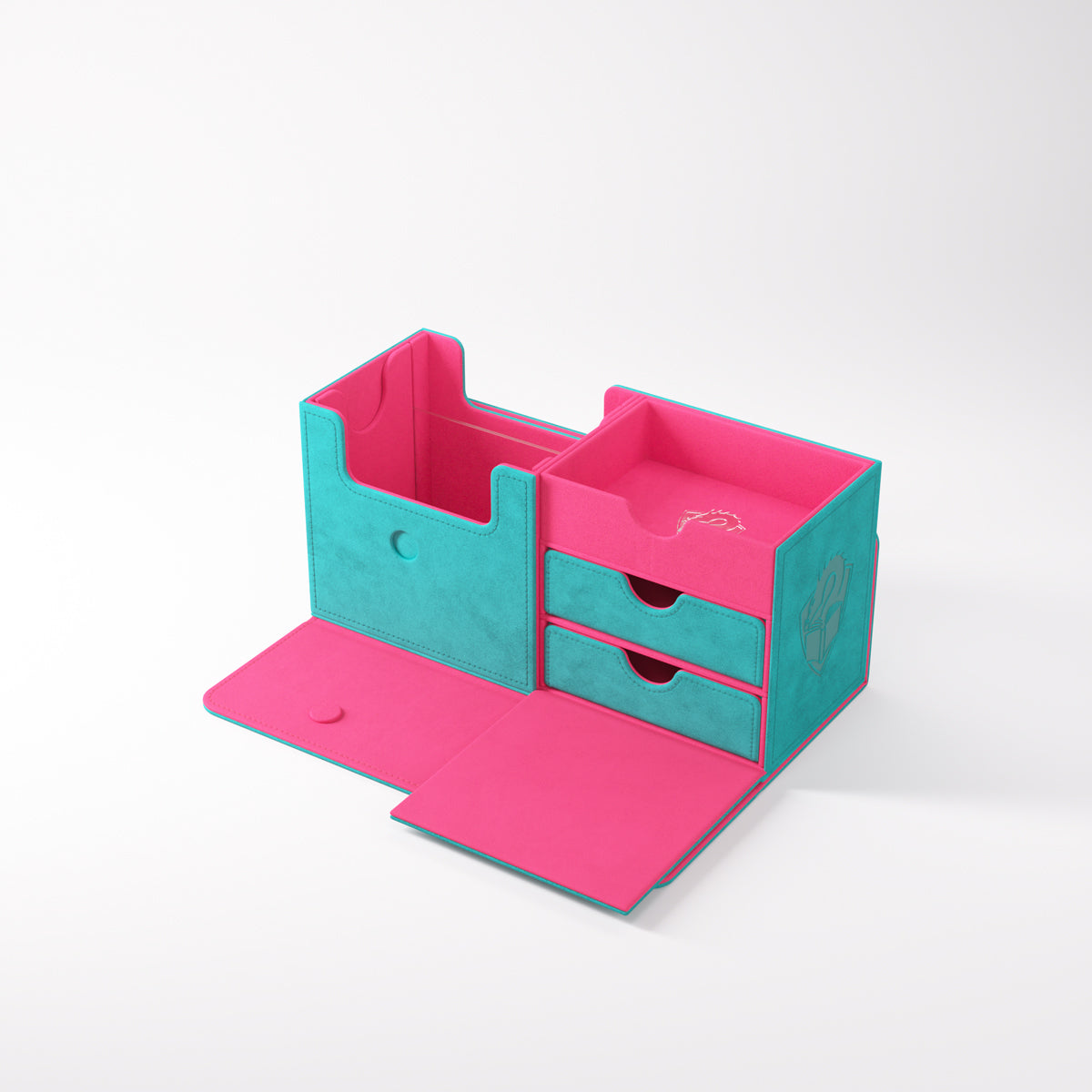 The Academic 133+ XL Convertible Teal/Pink Deck Box (133ct)