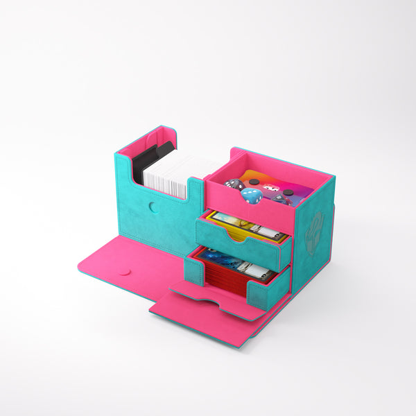 The Academic 133+ XL Convertible Teal/Pink Deck Box (133ct)