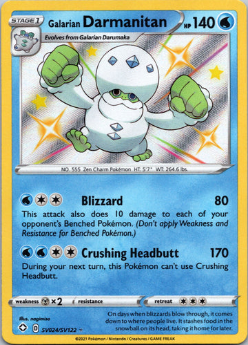 Galarian Darmanitan [SV024/SV122] [Shining Fates: Shiny Vault] Holofoil