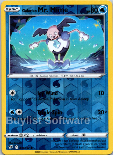 Galarian Mr. Mime [037/192] [Rebel Clash] Reverse Holofoil