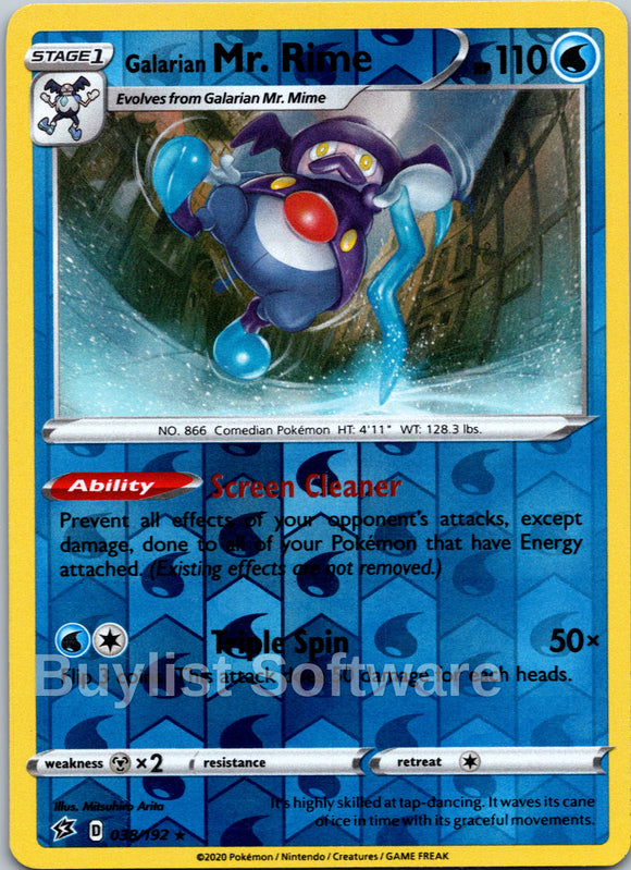 Galarian Mr. Rime [038/192] [Rebel Clash] Reverse Holofoil