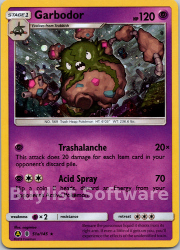 Garbodor (51a/145) (Cosmos Holo) (Alternate Art Promo) [Sun & Moon: Guardians Rising]
