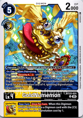 GoldNumemon [BT22-031 U] [Cyber Eden]