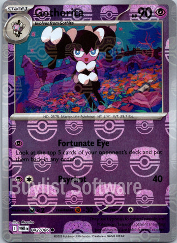 Gothorita (Master Ball Pattern) [042/086] [White Flare] Holofoil