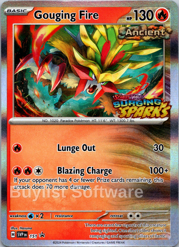 Gouging Fire - [151] [Scarlet & Violet Promo Cards] Holofoil