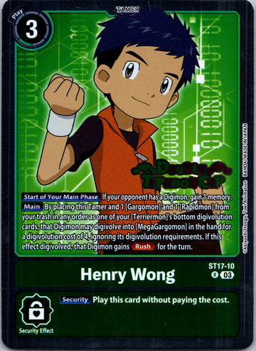 Henry Wong [ST17-10-R] [Starter Deck 17: Double Typhoon Advanced Deck Set Pre-Release Cards] Foil