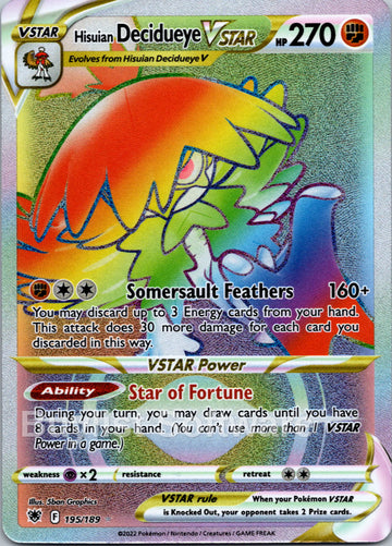 Hisuian Decidueye VSTAR [195/189] [Astral Radiance] Holofoil