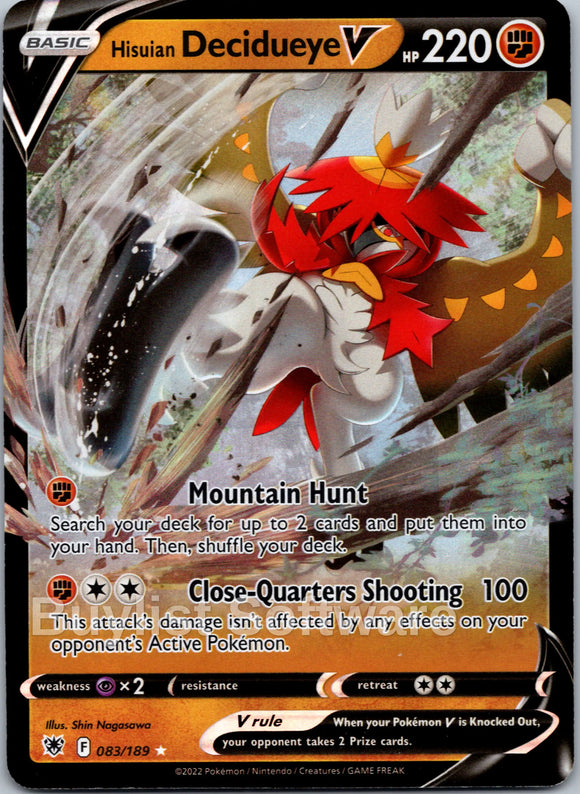 Hisuian Decidueye V [083/189] [Astral Radiance] Holofoil