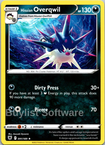 Hisuian Overqwil [091/189] [Astral Radiance]