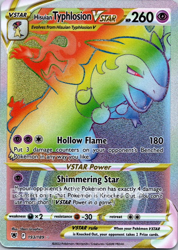 Hisuian Typhlosion VSTAR [193/189] [Astral Radiance] Holofoil
