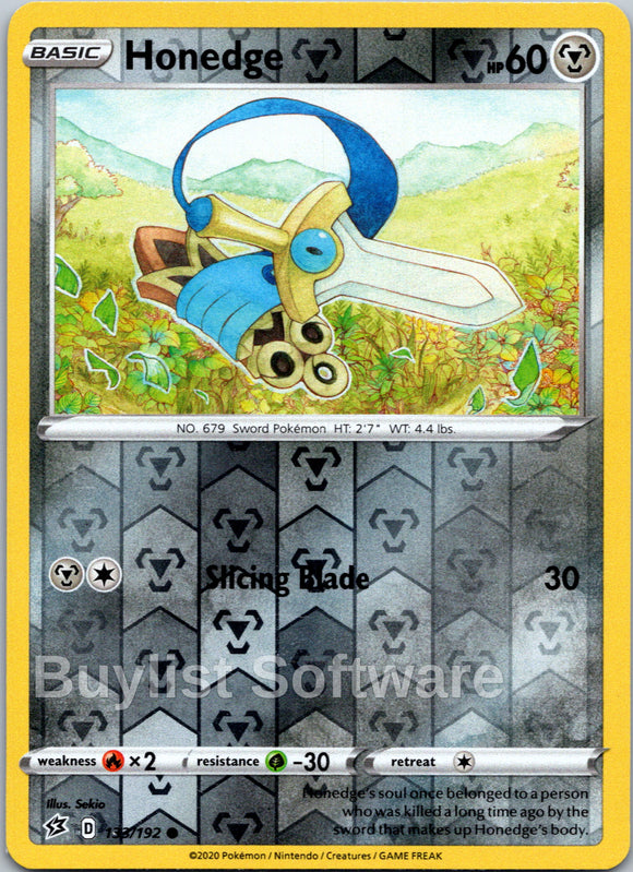 Honedge [133/192] [Rebel Clash] Reverse Holofoil