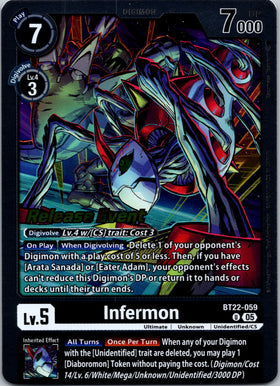 Infermon [BT22-059 U] [Cyber Eden Release Event Cards] Foil
