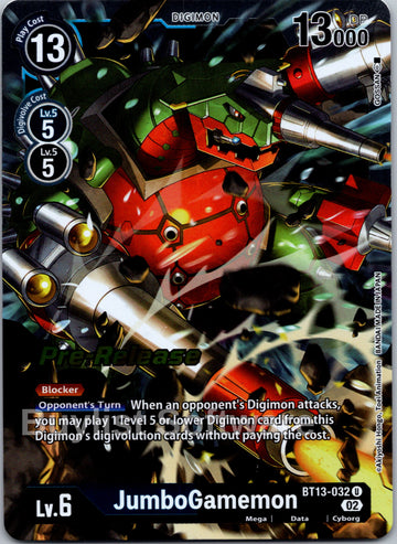 JumboGamemon [BT13-032] [Versus Royal Knight Pre-Release Cards] Foil