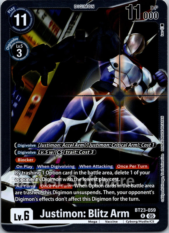 Justimon: Blitz Arm [BT23-059 R] [Hackers' Slumber] Foil