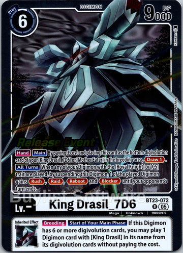King Drasil_7D6 [BT23-072 R] [Hackers' Slumber Release Event Cards] Foil