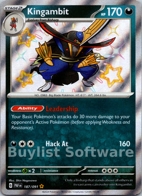 Kingambit [187/091] [Paldean Fates] Holofoil