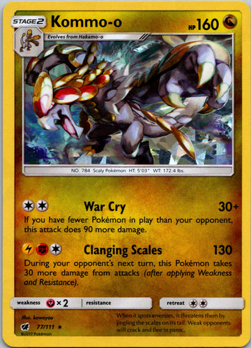 Kommo-o (Cracked Ice Holo) [077/111] [Crimson Invasion] Holofoil