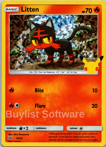 Litten [15/25] - McDonalds Collection 2021 Holofoil