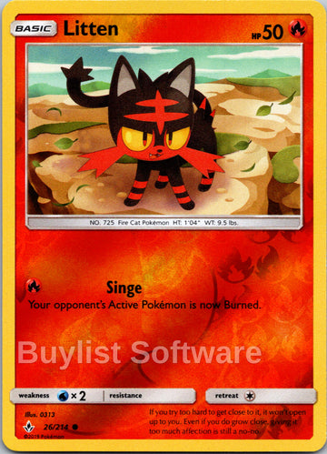 Litten [26/214] [Unbroken Bonds] Reverse Holofoil