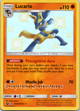 Lucario (SV22/SV94) [Hidden Fates: Shiny Vault]