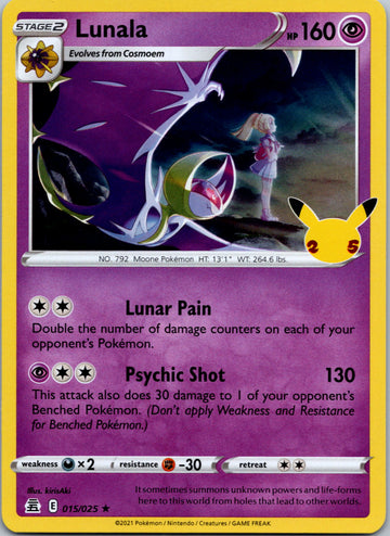 Lunala [015/025] [Celebrations] Holofoil