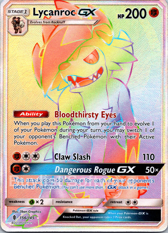 Lycanroc GX (Secret) [156/145] [Guardians Rising] Holofoil