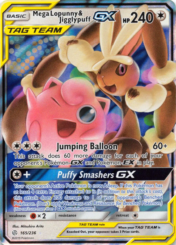 Mega Lopunny & Jigglypuff GX [165/236] [Cosmic Eclipse] Holofoil