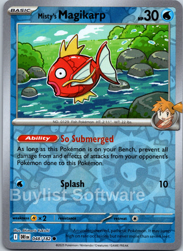 Misty's Magikarp [048/182] [Destined Rivals] Reverse Holofoil