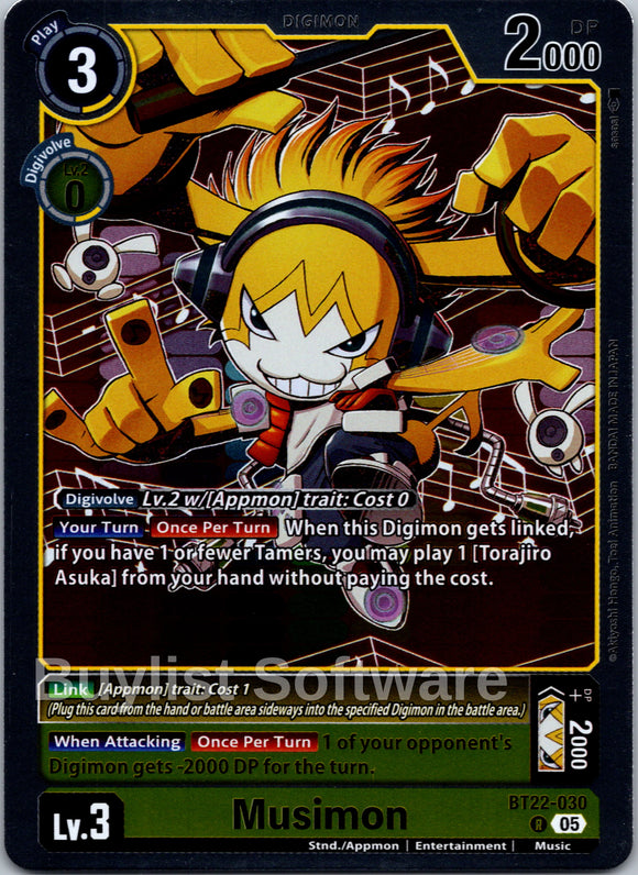 Musimon [BT22-030 R] [Cyber Eden] Foil