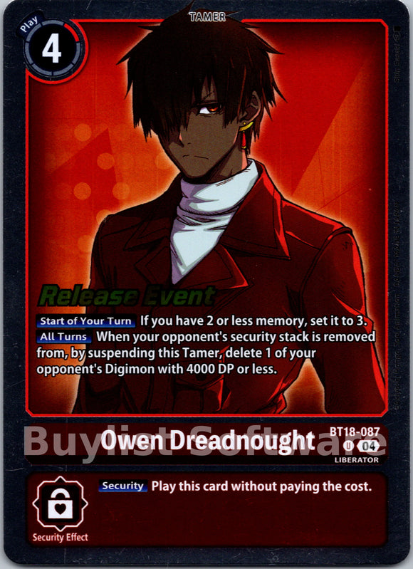 Owen Dreadnought [BT18-087 U] [Release Special Booster 2.0 Celebration Event Cards] Foil
