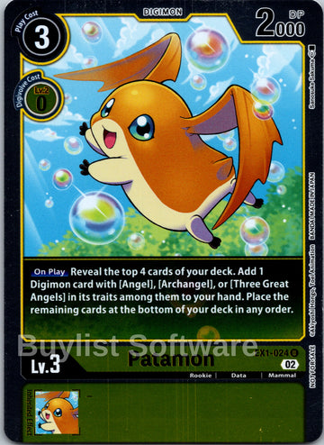 Patamon (Official Tournament Pack Vol.8) [EX1-024] [Classic Collection] Foil