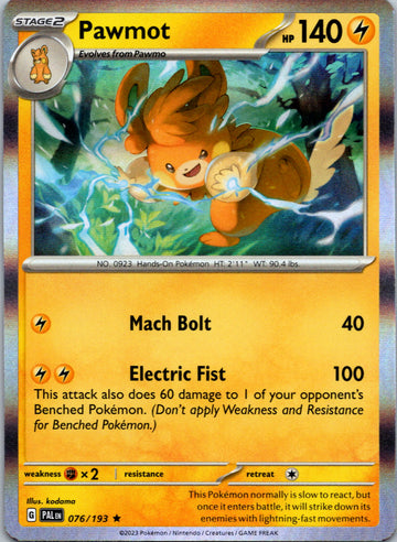 Pawmot [076/193] [Paldea Evolved] Holofoil