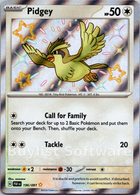 Pidgey [196/091] [Paldean Fates] Holofoil