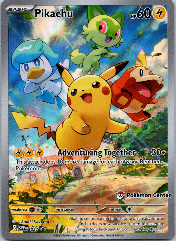 Pikachu (027) (Pokemon Center Exclusive) [Scarlet & Violet: Black Star Promos]